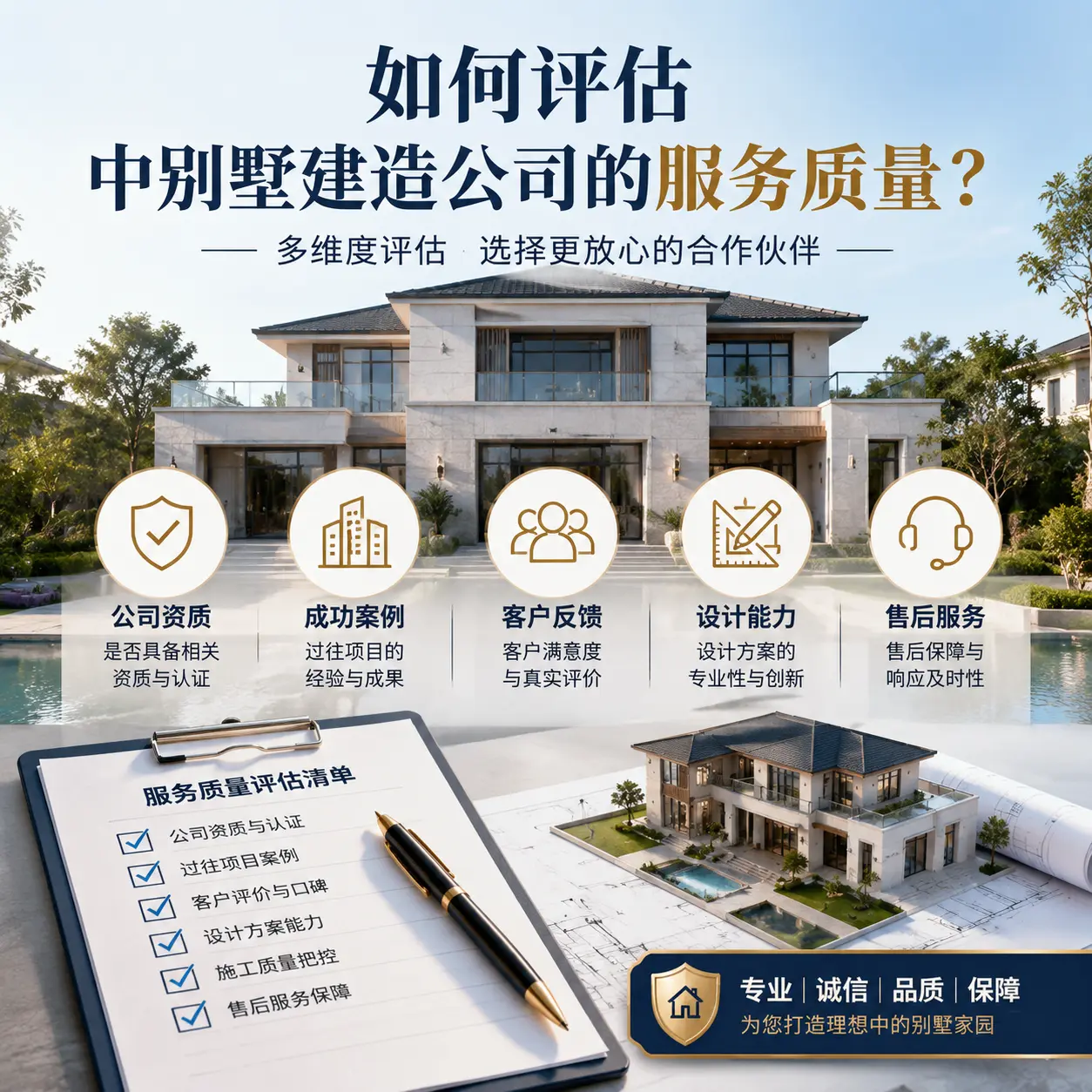 如何评估 赤水 中别墅建造公司的服务质量？