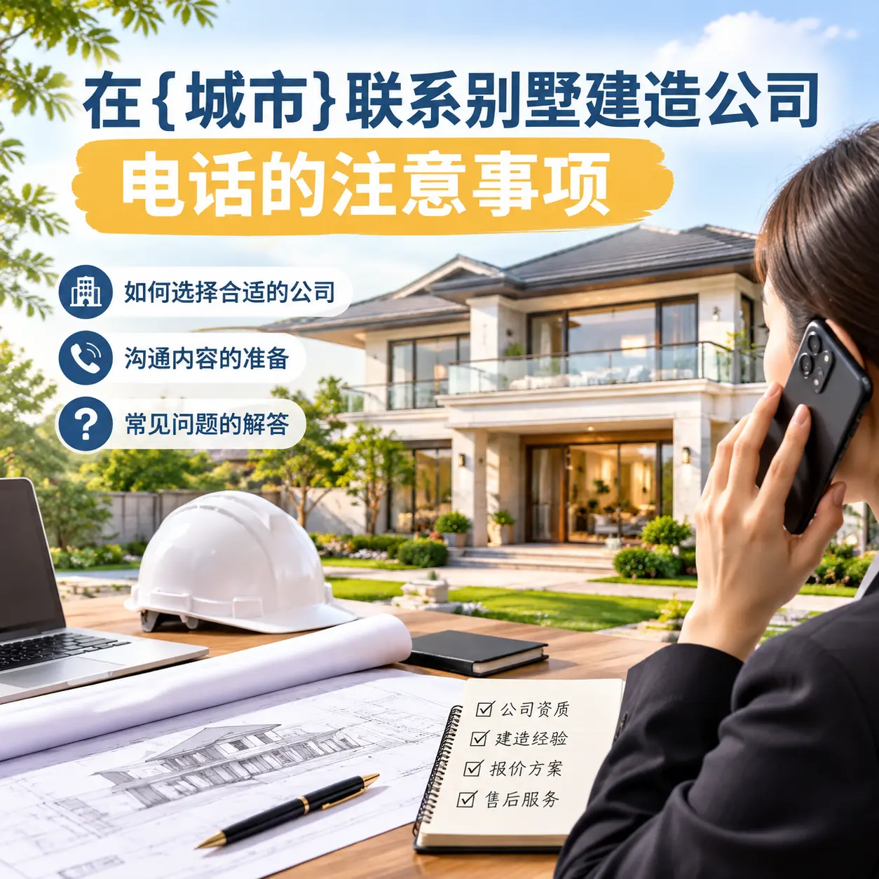 在赤水联系别墅建造公司电话的注意事项